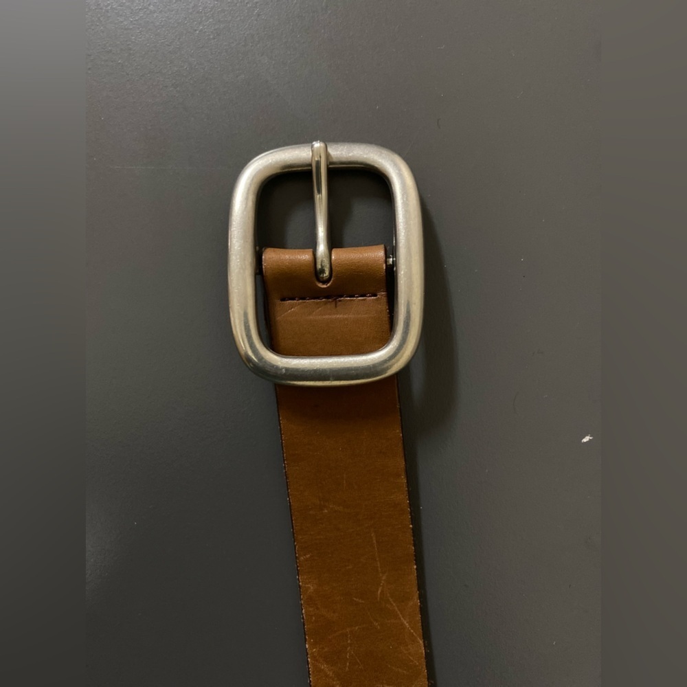Vintage Calvin Klein Brown Leather Belt Men Size Large Made In Argentina - Picture 8 of 9